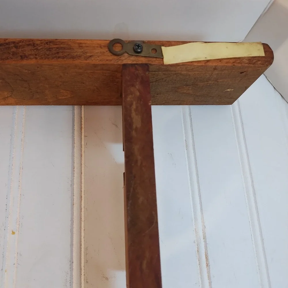 Vintage Wood Hat Rack for Baseball Caps Wall Mounted Storage Brown Wood 12 Slots